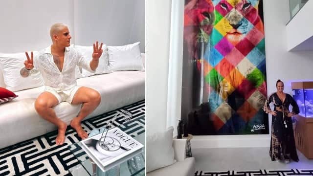 O ex-A Fazenda, Tiago Ramos passa a virada do ano com sua ex-namorada, Nadine Gonçalves, a mãe do jogador Neymar - Foto Reprodução O ex-A Fazenda, Tiago Ramos passa a virada do ano com sua ex-namorada, Nadine Gonçalves, a mãe do jogador Neymar - Foto Reprodução