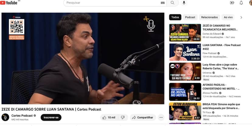Durante entrevista em podcast, Zezé Di Camargo admitiu que Luan Santana é o maior artista brasileiro (Foto: reproduções / Instagram) Durante entrevista em podcast, Zezé Di Camargo admitiu que Luan Santana é o maior artista brasileiro (Foto: reproduções / Instagram)