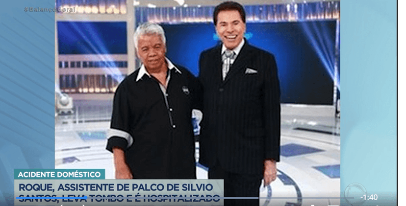 Roque, assistente de palco de Silvio Santos sofreu um acidente grave doméstico (Foto Reprodução/R7) Roque, assistente de palco de Silvio Santos sofreu um acidente grave doméstico (Foto Reprodução/R7)