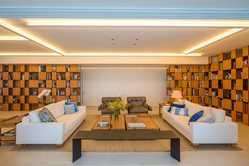 Adriana Esteves em seu luxuoso apartamento - Foto Reprodução Adriana Esteves em seu luxuoso apartamento - Foto Reprodução