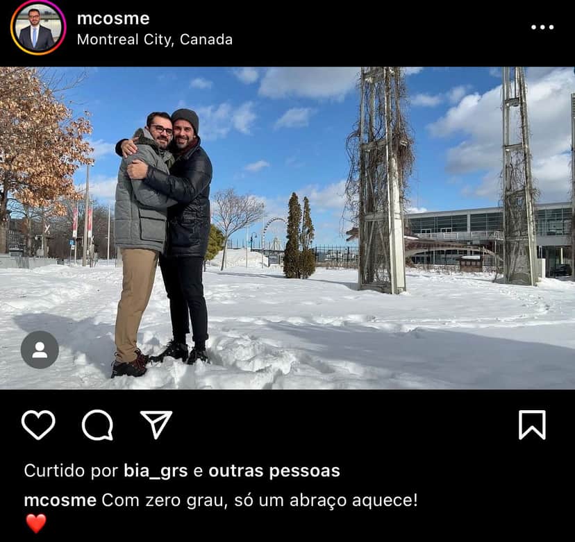 Âncora da Globo, gay, surge agarrado com noivo gato e se declara publicamente Abraço aquece - Foto Reprodução Âncora da Globo, gay, surge agarrado com noivo gato e se declara publicamente Abraço aquece - Foto Reprodução