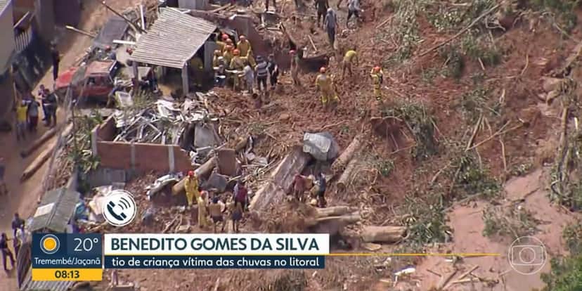 Ainda são 36 o número de desaparecidos no litoral norte de São Paulo (Reprodução: Bom Dia SP/ Globo) Ainda são 36 o número de desaparecidos no litoral norte de São Paulo (Reprodução: Bom Dia SP/ Globo)