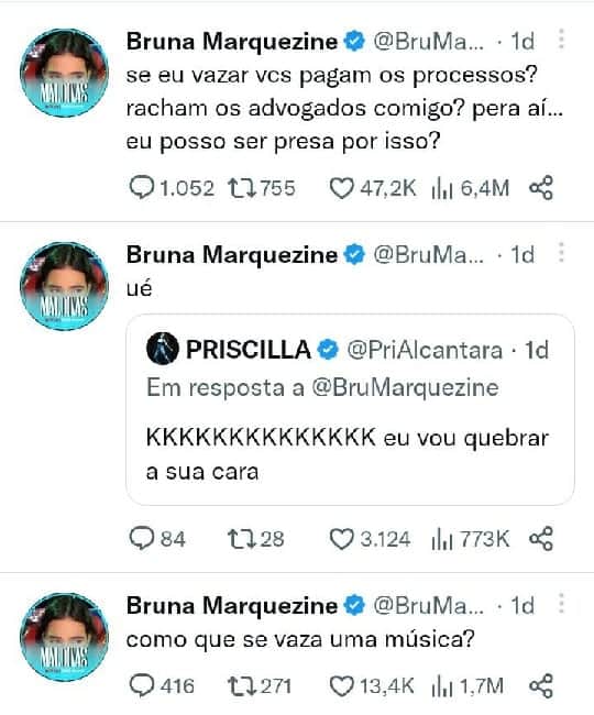 Tweet de Bruna Marquezine (Foto: Reprodução/ Twitter) Tweet de Bruna Marquezine (Foto: Reprodução/ Twitter)