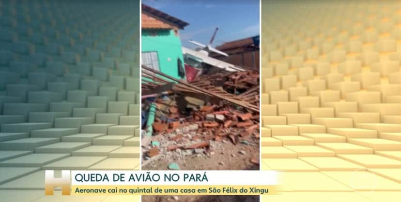 Imagens da destruição causada pelo acidente foram exibidas na Globo- Foto: Reprodução Imagens da destruição causada pelo acidente foram exibidas na Globo- Foto: Reprodução