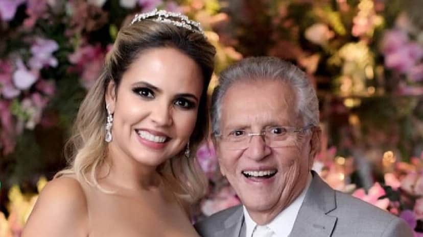 Carlos Alberto de Nóbrega e Renata no dia do casamento (Foto: Divulgação) Carlos Alberto de Nóbrega e Renata no dia do casamento (Foto: Divulgação)