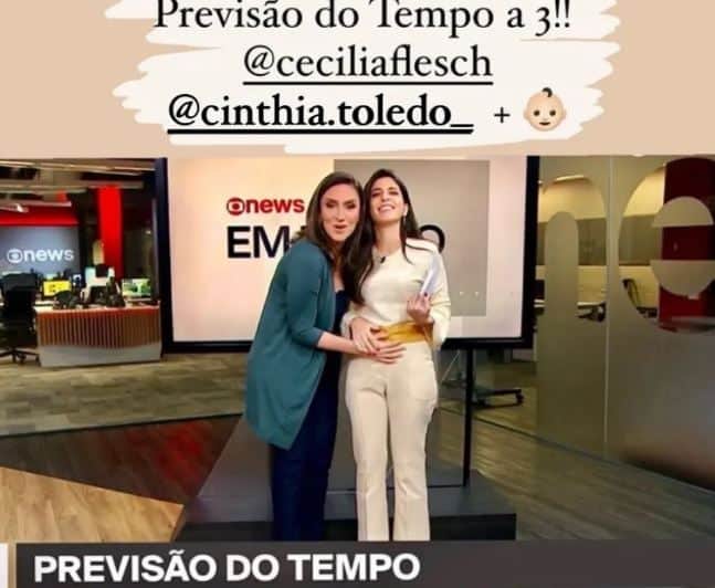 Cinthia Toledo, jornalista do Bom Dia São Paulo, da Globo, surpreende ao anunciar nova gravidez e deixa colegas de profissão chocados - Foto Reprodução Instagram Cinthia Toledo, jornalista do Bom Dia São Paulo, da Globo, surpreende ao anunciar nova gravidez e deixa colegas de profissão chocados - Foto Reprodução Instagram