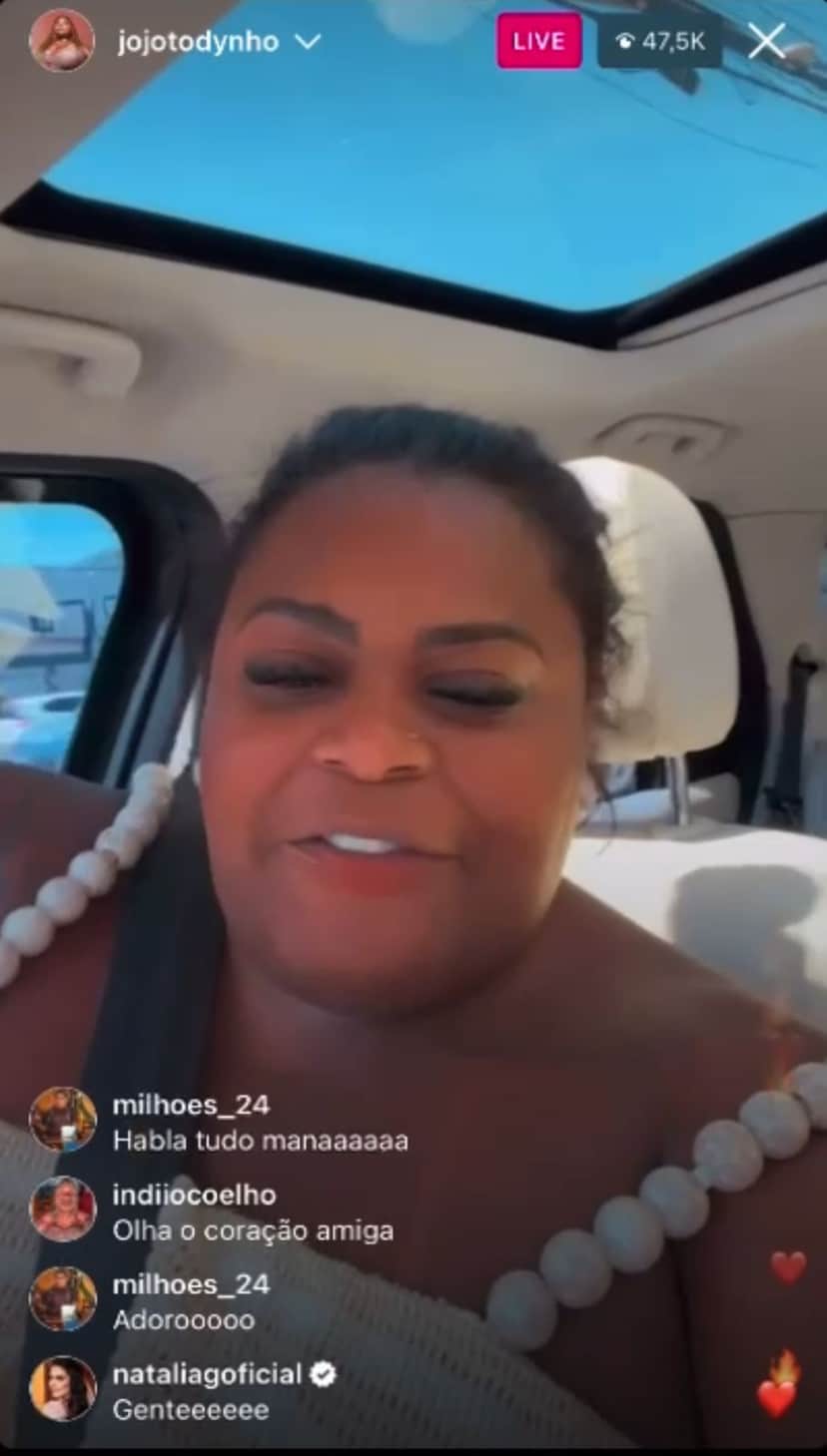 Em meio a guerra com seu ex-marido, Lucas Souza, Jojo Todynho abre live no Instagram, solta o verbo e não economiza nas ameaças - Foto Reprodução Instagram Em meio a guerra com seu ex-marido, Lucas Souza, Jojo Todynho abre live no Instagram, solta o verbo e não economiza nas ameaças - Foto Reprodução Instagram