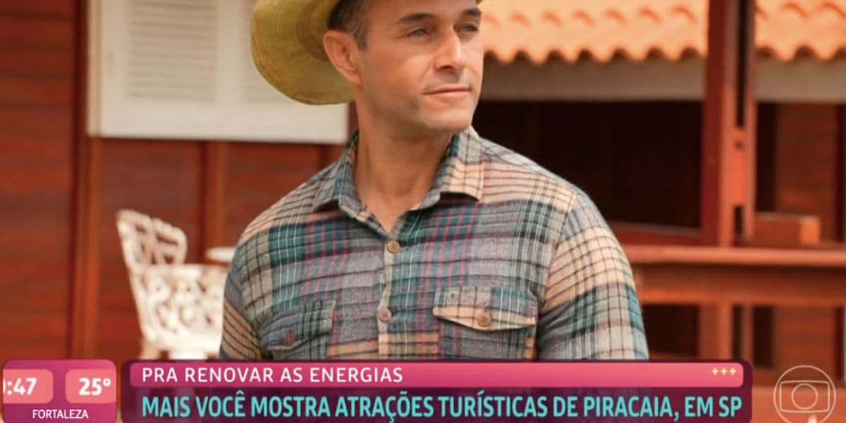 Fabrício Battaglini viaja para Piracai (Foto: Reprodução / Mais Você da Globo) Fabrício Battaglini viaja para Piracai (Foto: Reprodução / Mais Você da Globo)