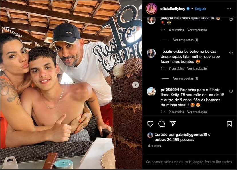 Reação da intermete ao Filho de Kelly Key aparece musculo e mais bonito do que nunca (Foto: Reprodução, Instagram) Reação da intermete ao Filho de Kelly Key aparece musculo e mais bonito do que nunca (Foto: Reprodução, Instagram)