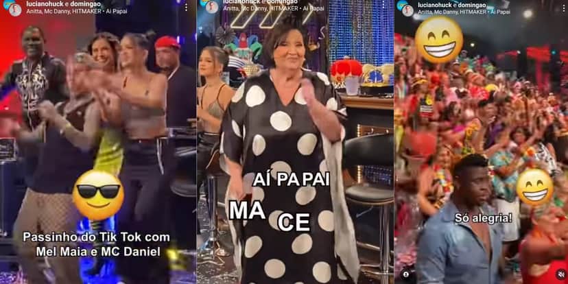 Mel Maia, MC Daniel e Dona Déa também curtiram a festa no programa (Reprodução: Instagram) Mel Maia, MC Daniel e Dona Déa também curtiram a festa no programa (Reprodução: Instagram)