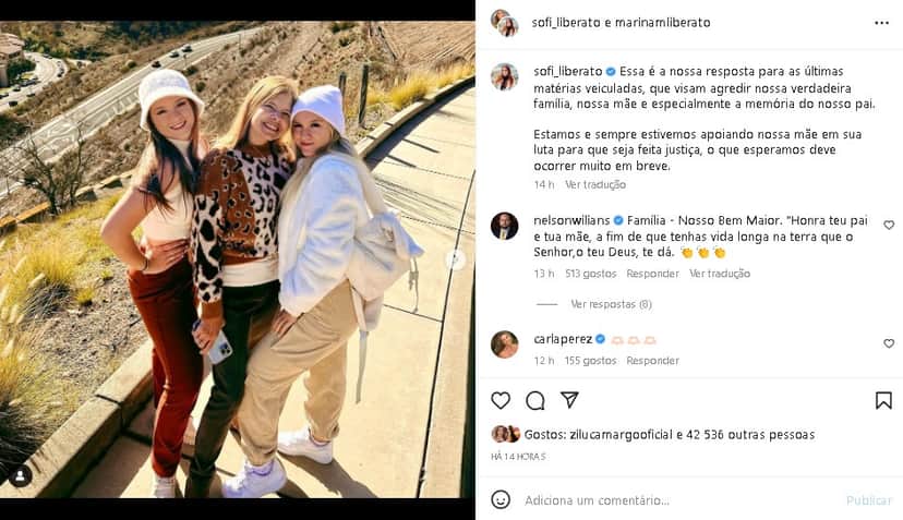 Marina e Sofia surpreenderam ao apoiar Rose Miriam em processo pela herança de Gugu Liberato (Foto: Reprodução/ Instagram) Marina e Sofia surpreenderam ao apoiar Rose Miriam em processo pela herança de Gugu Liberato (Foto: Reprodução/ Instagram)