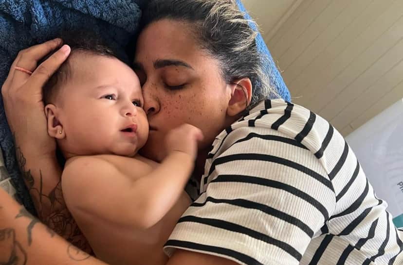 Mc Loma usou as redes sociais para comemorar os 5 meses de sua filha, Melanie (Reprodução - Instagram) Mc Loma usou as redes sociais para comemorar os 5 meses de sua filha, Melanie (Reprodução - Instagram)