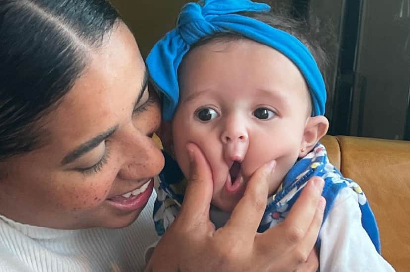 Mc Loma usou as redes sociais para comemorar os 5 meses de sua filha, Melanie (Reprodução - Instagram) Mc Loma usou as redes sociais para comemorar os 5 meses de sua filha, Melanie (Reprodução - Instagram)