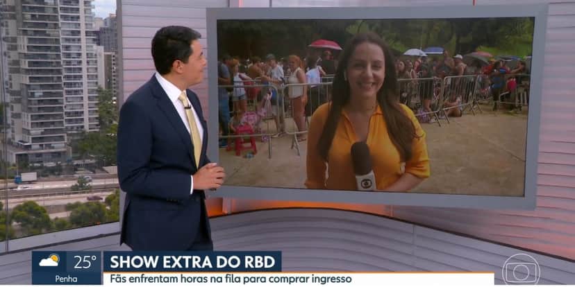 SP1 mostra a multidão que está na fila do Pacaembu esperando a hora de comprar os ingressos (Reprodução: SP1/ Globo) SP1 mostra a multidão que está na fila do Pacaembu esperando a hora de comprar os ingressos (Reprodução: SP1/ Globo)