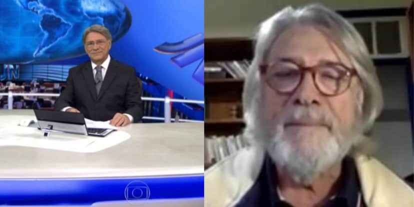 Sérgio Chapelin está morando no meio do mato (Reprodução: Montagem TV Foco) Sérgio Chapelin está morando no meio do mato (Reprodução: Montagem TV Foco)