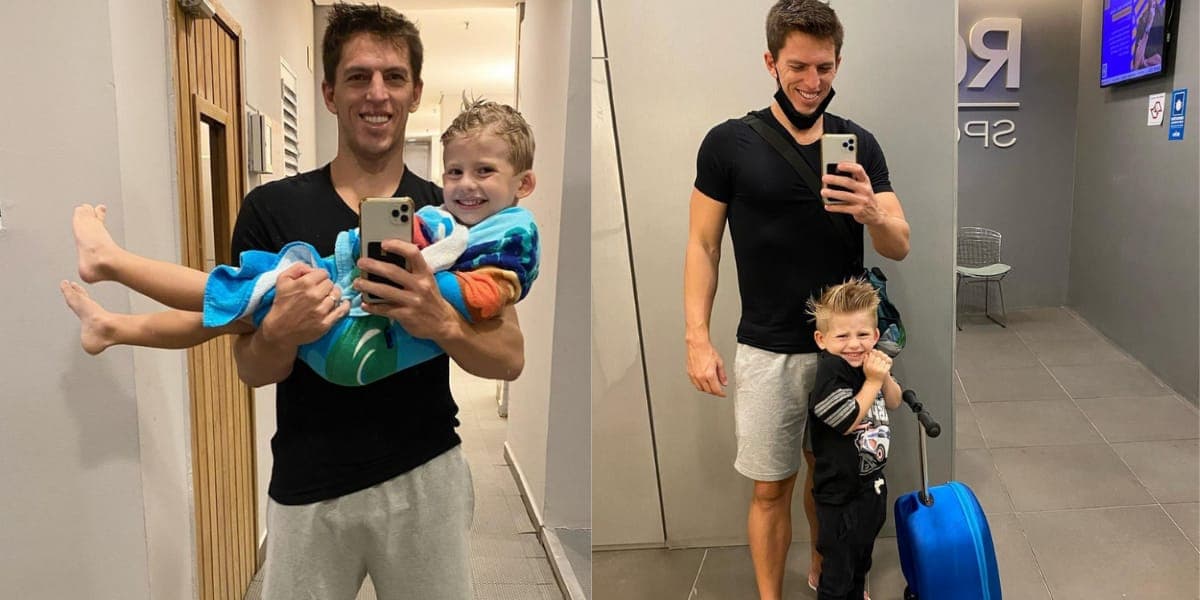 Última sequência de fotos que Amaury publicou com Enrico, antes da separação (Reprodução: Instagram) Última sequência de fotos que Amaury publicou com Enrico, antes da separação (Reprodução: Instagram)