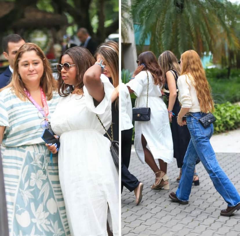Em cerimônia de velória restrita, Marina Ruy Barbosa e Narcisa são vistas abaladas em último adeus a Glória Maria (Foto: AgNews) Em cerimônia de velória restrita, Marina Ruy Barbosa e Narcisa são vistas abaladas em último adeus a Glória Maria (Foto: AgNews)
