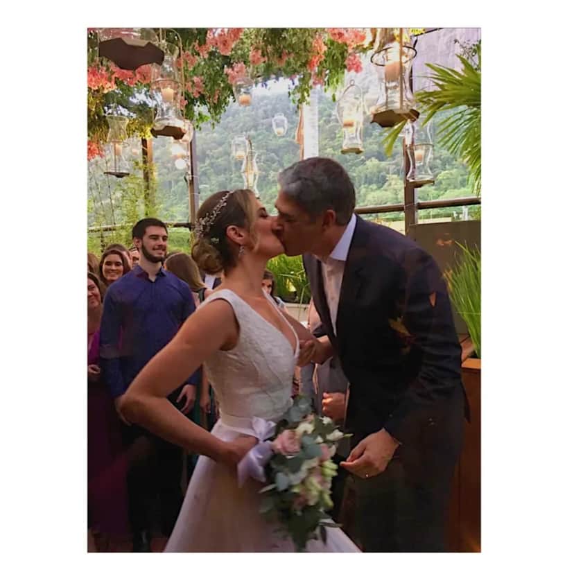 William Bonner e Natasha Dantas em sua festa de casamento - Foto Reprodução Instagram William Bonner e Natasha Dantas em sua festa de casamento - Foto Reprodução Instagram