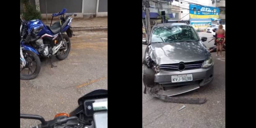 Assim ficaram os veículos envolvidos no acidente com Léo Batista - Foto; reprodução Assim ficaram os veículos envolvidos no acidente com Léo Batista - Foto; reprodução