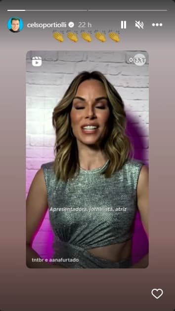 Celso Portiolli divulga vídeo de Ana Furtado anunciado noco contrato, após demissão da Globo - Foto: Reprodução/Instagram Celso Portiolli divulga vídeo de Ana Furtado anunciado noco contrato, após demissão da Globo - Foto: Reprodução/Instagram