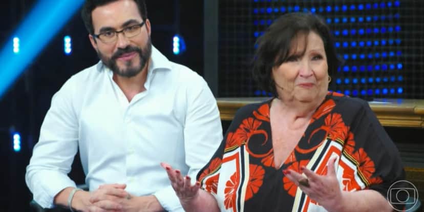 Dona Déa e Padre Fábio de Melo. (Foto: Reprodução / TV Globo) Dona Déa e Padre Fábio de Melo. (Foto: Reprodução / TV Globo)