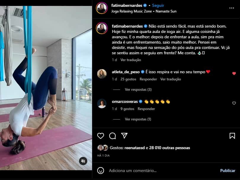 Fátima Bernardes faz relato sobre dificuldade e volta por cima - Foto: Reprodução Fátima Bernardes faz relato sobre dificuldade e volta por cima - Foto: Reprodução