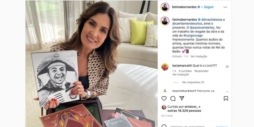 Fátima Bernardes entrega foto que recebeu de seu ex-braço direto do Encontro, Bráulio Bessa (Foto: Reprodução / Instagram) Fátima Bernardes entrega foto que recebeu de seu ex-braço direto do Encontro, Bráulio Bessa (Foto: Reprodução / Instagram)