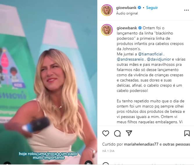 Giovanna Ewbank expôs momento crucial em campanha (Foto: Reprodução) Giovanna Ewbank expôs momento crucial em campanha (Foto: Reprodução)