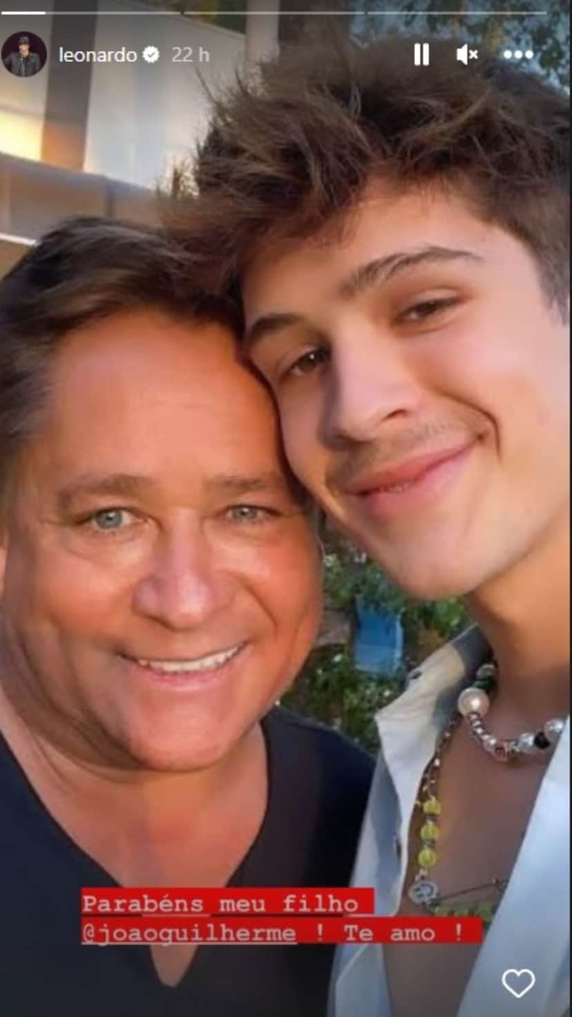 Leonardo foi totalmente sincero ao falar dos sentimentos por seu filho, João Guilherme (Reprodução - Instagram) Leonardo foi totalmente sincero ao falar dos sentimentos por seu filho, João Guilherme (Reprodução - Instagram)