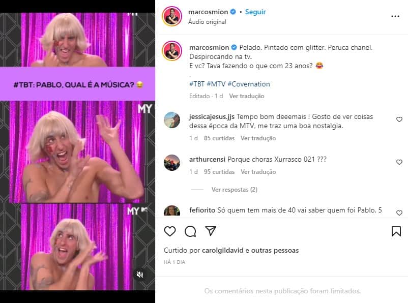 Marcos Mion mostra época que comandava programa pelado na TV Globo (Foto: Reprodução) Marcos Mion mostra época que comandava programa pelado na TV Globo (Foto: Reprodução)