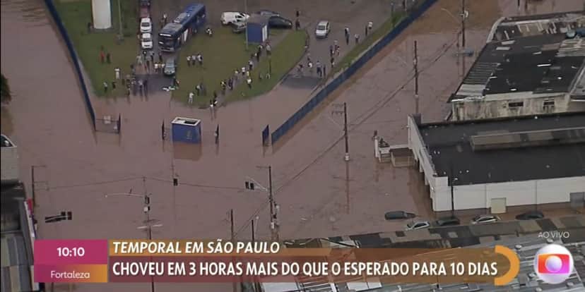 Patrícia Poeta mostra imagens aterrorizantes de alagamentos (Foto: Reprodução / Encontro da Globo) Patrícia Poeta mostra imagens aterrorizantes de alagamentos (Foto: Reprodução / Encontro da Globo)