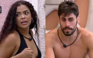 Paula Freitas e Antônio Cara de Sapato no BBB23; indiscrição da sister foi criticada na web (Foto: Reprodução / Globoplay) Paula Freitas e Antônio Cara de Sapato no BBB23; indiscrição da sister foi criticada na web (Foto: Reprodução / Globoplay)