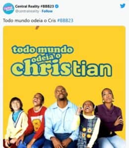 Perseguição fez Cristian ser associado ao seriado Todo Mundo Odeia o Chris (Foto: Reprodução / Twitter) Perseguição fez Cristian ser associado ao seriado Todo Mundo Odeia o Chris (Foto: Reprodução / Twitter)