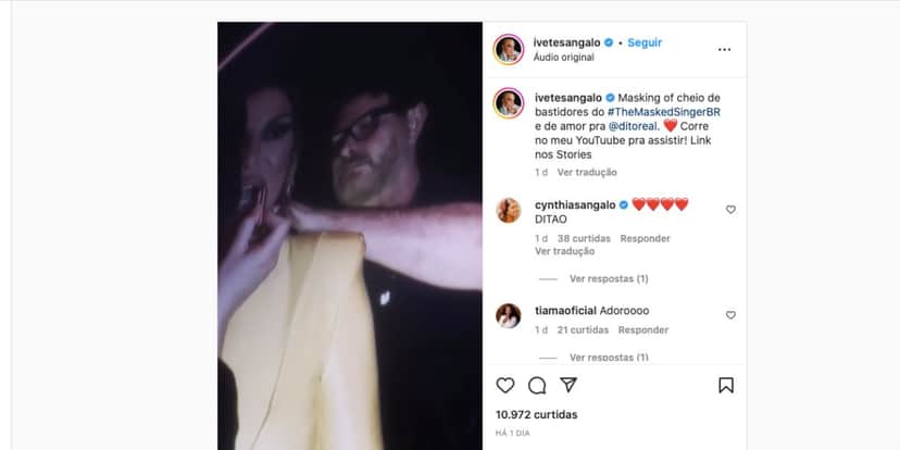 Ivete Sangalo tem vídeo de bastidores da Globo exposto com direito a pedido inusitado a funcionário (Foto: Reprodução / Instagram) Ivete Sangalo tem vídeo de bastidores da Globo exposto com direito a pedido inusitado a funcionário (Foto: Reprodução / Instagram)