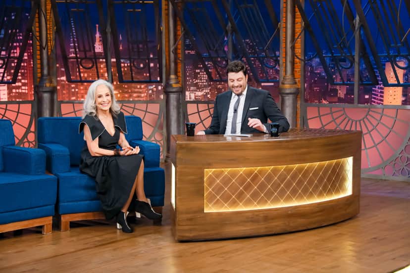 Stella Miranda e Danilo Gentili no "The Noite". (Foto: Reprodução / SBT) Stella Miranda e Danilo Gentili no "The Noite". (Foto: Reprodução / SBT)