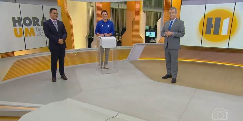 Marcelo Pereira, Alessandro Jodar e Roberto Kovalick no "Hora 1" da Globo (Foto Reprodução/G1) Marcelo Pereira, Alessandro Jodar e Roberto Kovalick no "Hora 1" da Globo (Foto Reprodução/G1)