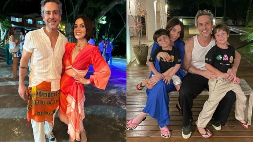 Alexandre Nero e sua Karen Brustolin com os dois filhos do casal – Foto Reprodução Internet Alexandre Nero e sua Karen Brustolin com os dois filhos do casal – Foto Reprodução Internet
