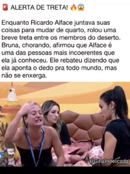 Alface arruma as malas e Bruna Griphao aos berros no BBB23 - Foto Reprodução Instagram Alface arruma as malas e Bruna Griphao aos berros no BBB23 - Foto Reprodução Instagram