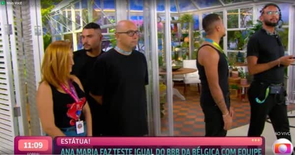 Equipe do programa Mais Você, da Globo, entra na brincadeira do Frezz, do BBB da Bélgica - Foto Reprodução Globo Equipe do programa Mais Você, da Globo, entra na brincadeira do Frezz, do BBB da Bélgica - Foto Reprodução Globo