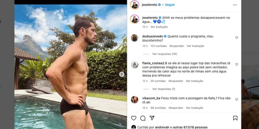José Loreto para de seguir e manda suposta indireta para Rafa Kalimann, após vê-la aos beijos com novo affair (Foto: AgNews) José Loreto para de seguir e manda suposta indireta para Rafa Kalimann, após vê-la aos beijos com novo affair (Foto: AgNews)