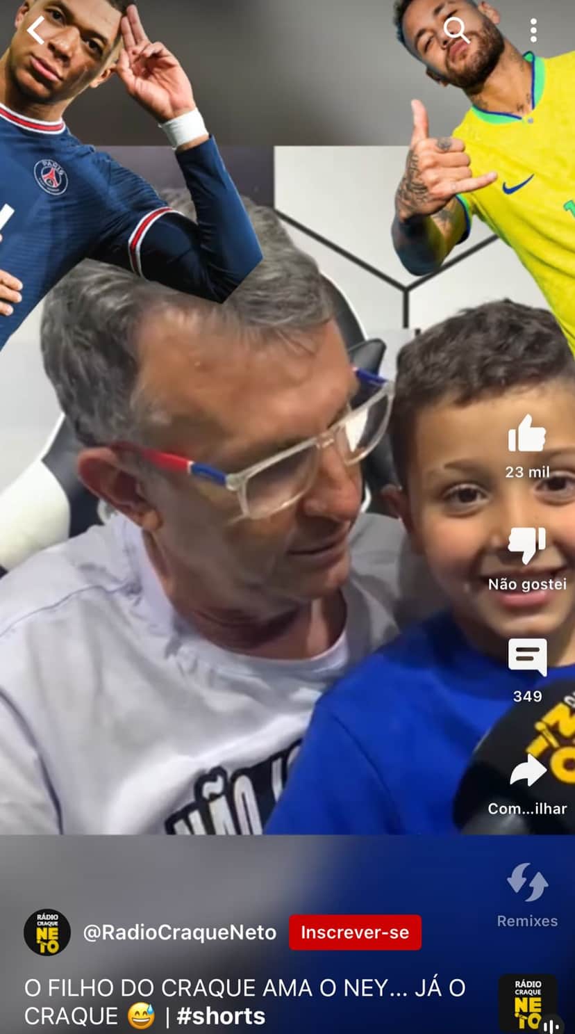 Neto e seu filho, Junior - Foto Reprodução Neto e seu filho, Junior - Foto Reprodução