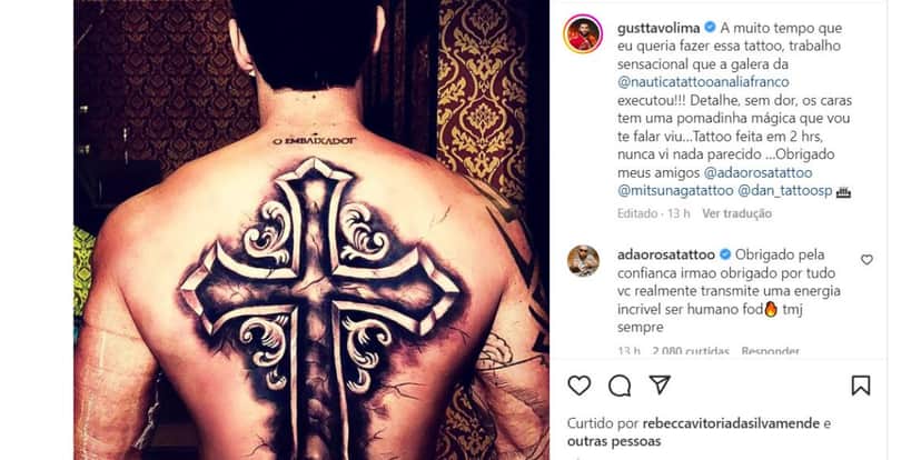 Tatuagem de Gusttavo Lima (Foto: Reprodução / Instagram) Tatuagem de Gusttavo Lima (Foto: Reprodução / Instagram)
