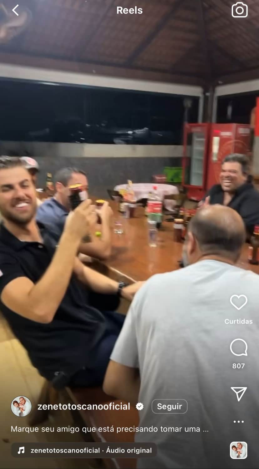 Zé Neto, dupla de Cristiano, surge em vídeo nas redes sociais com arma de fogo no bolso - Foto Reprodução instagram Zé Neto, dupla de Cristiano, surge em vídeo nas redes sociais com arma de fogo no bolso - Foto Reprodução instagram