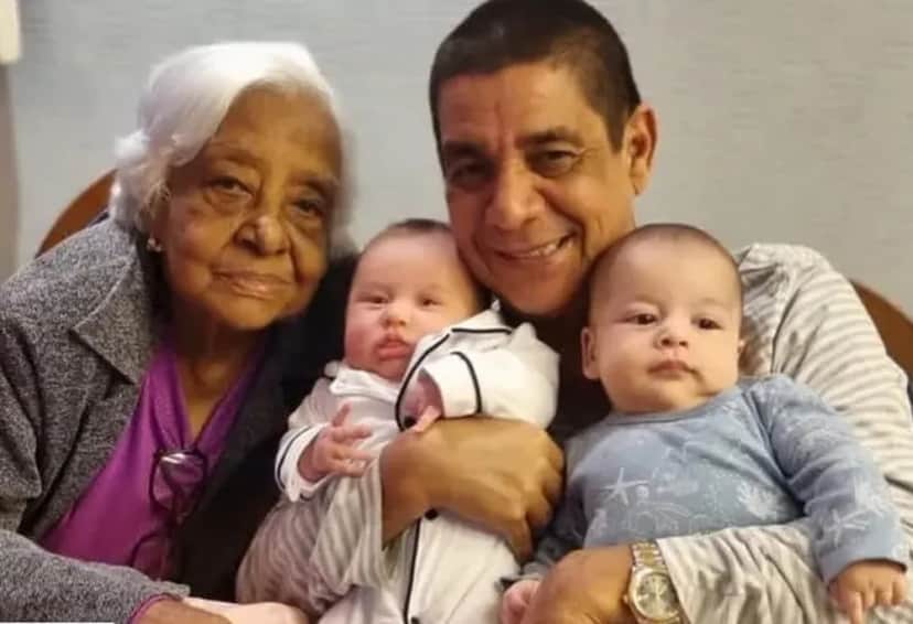 Zeca Pagodinho com a mãe, Dona Neia - Foto Reprodução G1 Zeca Pagodinho com a mãe, Dona Neia - Foto Reprodução G1