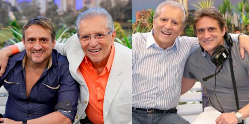 Carlos Alberto e seu filho, Marcelo, no banco mais famoso do Brasil (Reprodução: Praça É Nossa/ SBT) Carlos Alberto e seu filho, Marcelo, no banco mais famoso do Brasil (Reprodução: Praça É Nossa/ SBT)