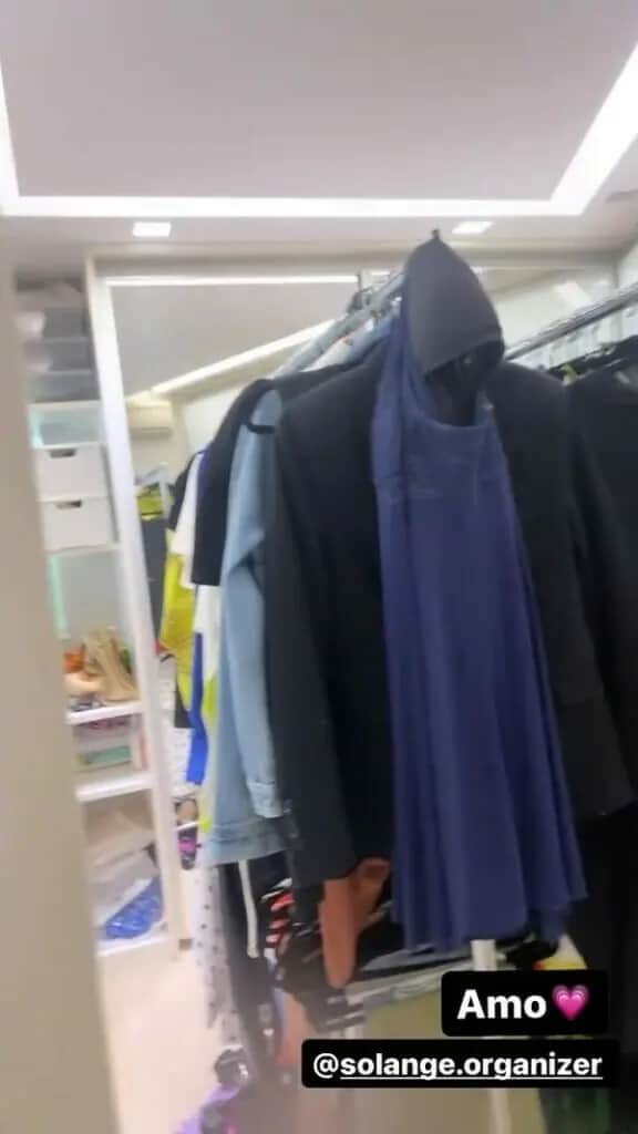 Esposa de Leonardo mostrou o closet desorganizando (Foto: Reprodução/ Instagram) Esposa de Leonardo mostrou o closet desorganizando (Foto: Reprodução/ Instagram)