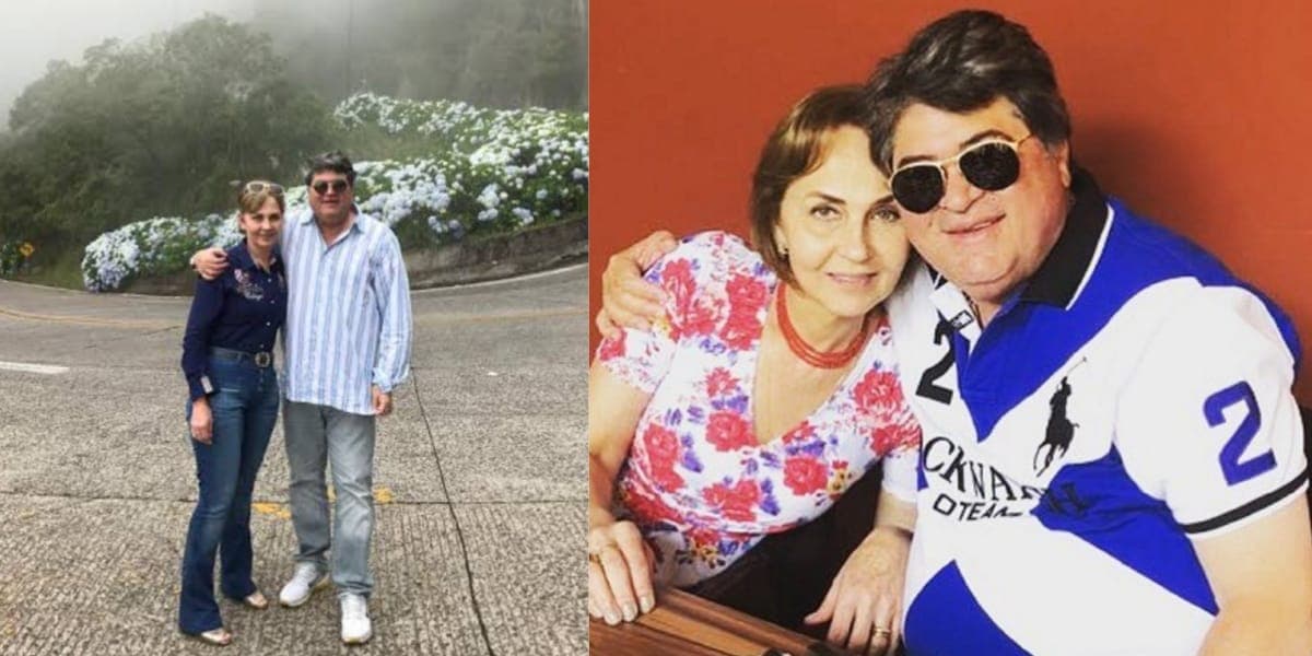 O jornalista e sua amada sempre quando surgem estão apaixonados e sorridentes (Reprodução: Instagram) O jornalista e sua amada sempre quando surgem estão apaixonados e sorridentes (Reprodução: Instagram)
