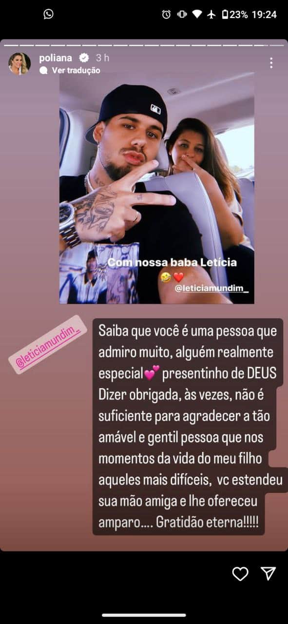 Poliana Rocha expôs mulher que ajuda Zé Felipe (Foto: Reprodução/ Instagram) Poliana Rocha expôs mulher que ajuda Zé Felipe (Foto: Reprodução/ Instagram)