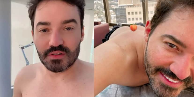 Fernando mostrando o momento em que estava com a parte íntima de fora (Reprodução: Instagram) Fernando mostrando o momento em que estava com a parte íntima de fora (Reprodução: Instagram)