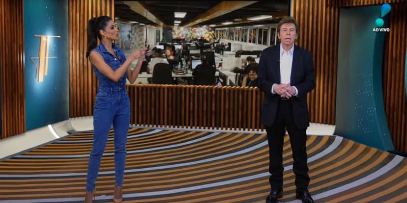 Flávia Noronha e Nelson Rubens no TV Fama (Foto: Reprodução / RedeTV!) Flávia Noronha e Nelson Rubens no TV Fama (Foto: Reprodução / RedeTV!)
